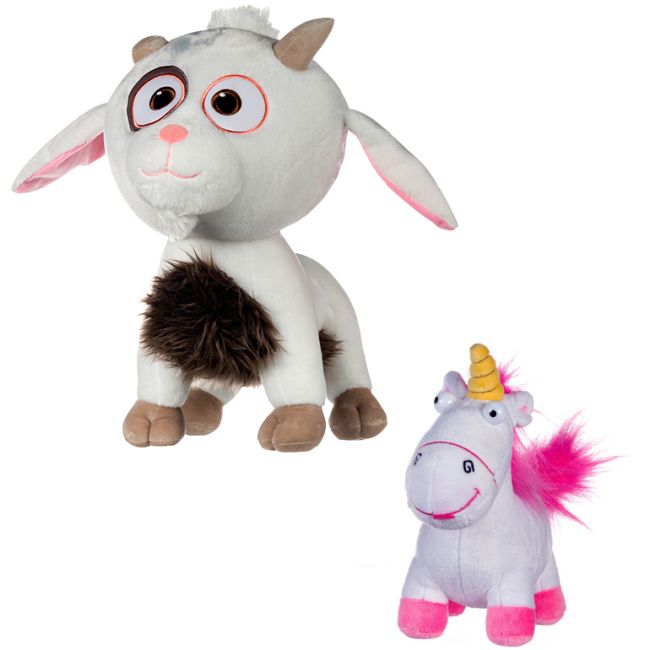 Set 2 jucarii din plus Unigoat 27 cm si Unicorn 16 cm, Minions
