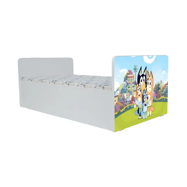 Pat Bluey Gama Nani, cu Saltea SafeNest 130x60 Cm, 2-6 Ani  Ptv8320