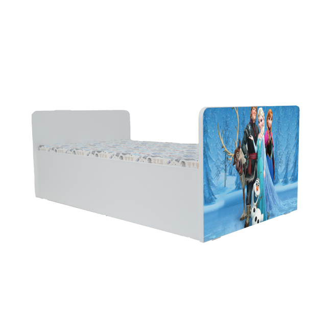 Pat fetite Frozen Gama Nani, cu Saltea SafeNest 130x60 Cm, 2-6 Ani  Ptv8353
