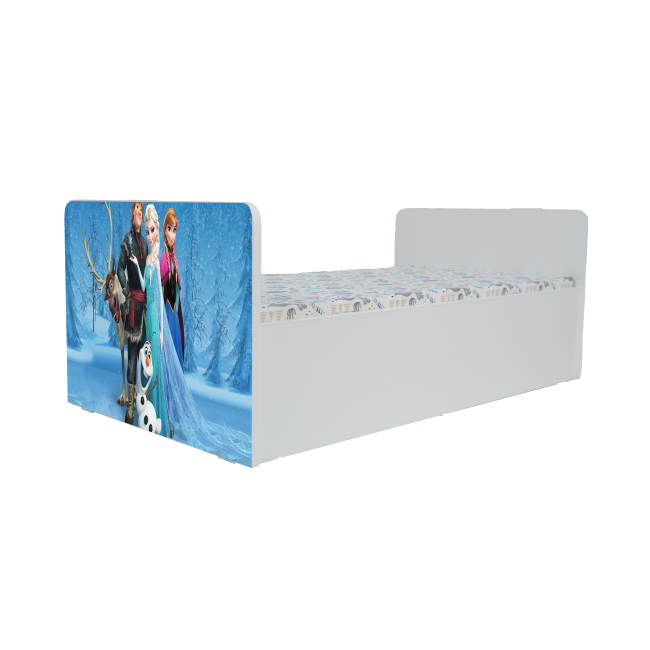 Pat fetite Frozen Gama Nani, cu Saltea SafeNest 180x80x8 Cm, 2-16 Ani Ptv8358