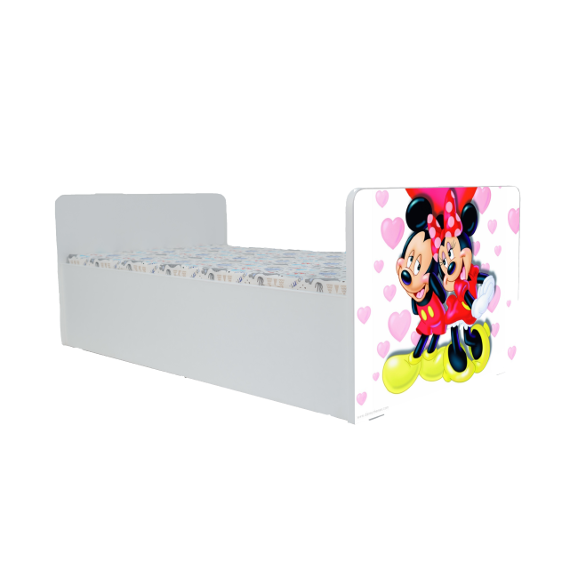 Pat Mickey Si Minnie Gama Nani, cu Saltea SafeNest 130x60 Cm, 2-6 Ani  Ptv8359