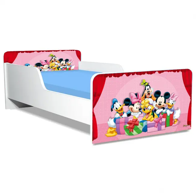 Pat Mickey Si Prietenii 3 Gama Creativ, cu Saltea SafeNest 160x80 Cm, 2-12 Ani  Ptv8175