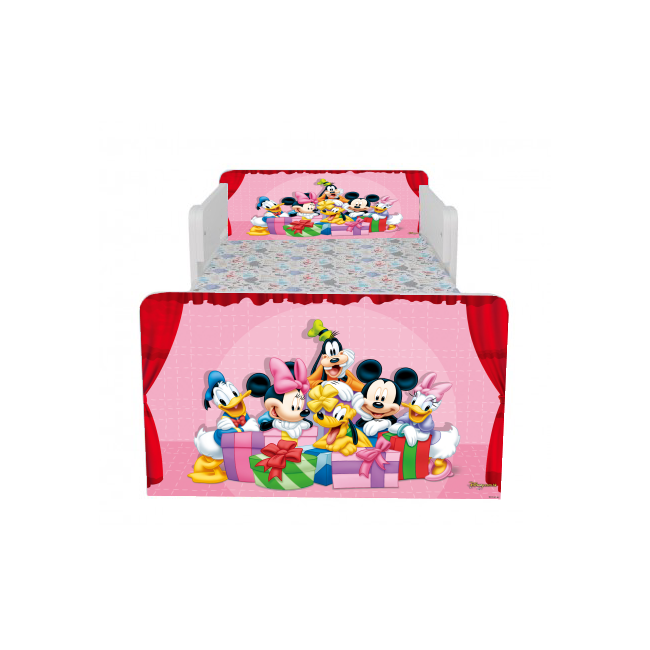 Pat Mickey Si Prietenii 3, Cu Dubla Protectie, cu Saltea SafeNest 140x70 Cm, 2-8 Ani  Ptv7953