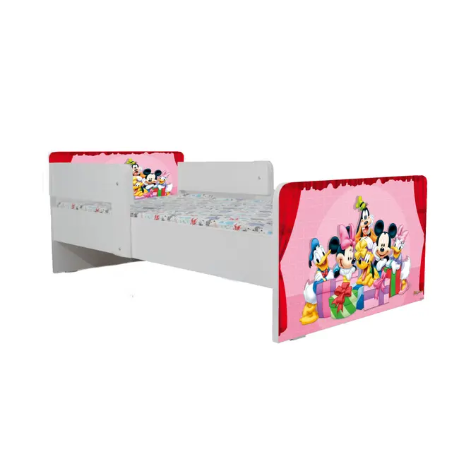 Pat Mickey Si Prietenii 3, Cu Dubla Protectie, cu Saltea SafeNest 180x80x8 Cm, 2-16 Ani Ptv7959