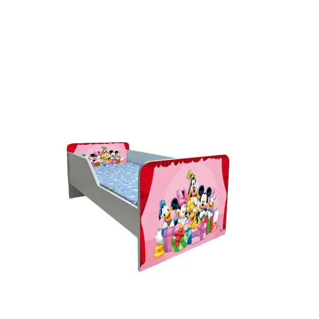 Pat Mickey Si Prietenii 3 Gama Sleepy, cu Saltea SafeNest 130x60 Cm, 2-6 Ani  Ptv7632