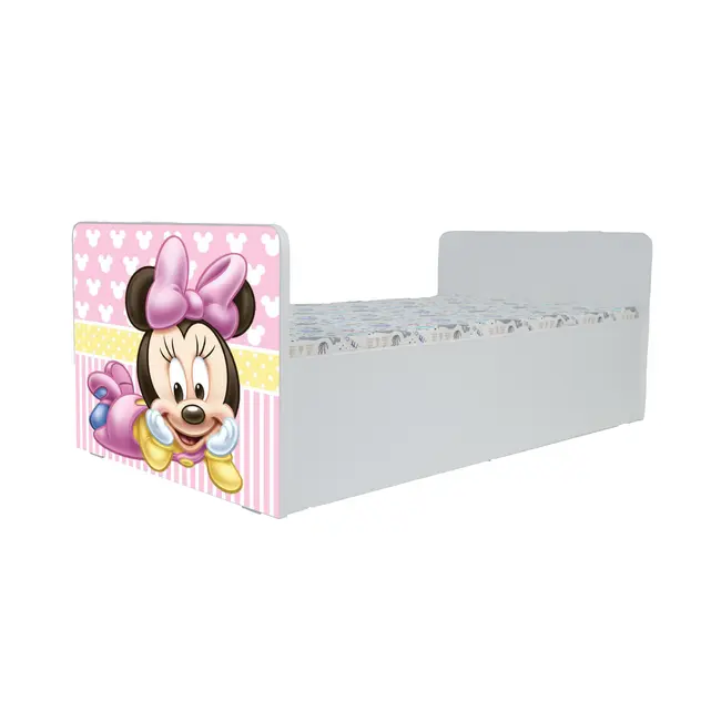 Pat fetite Minnie 2 Gama Nani, cu Saltea SafeNest 160x80 Cm, 2-12 Ani  Ptv8376