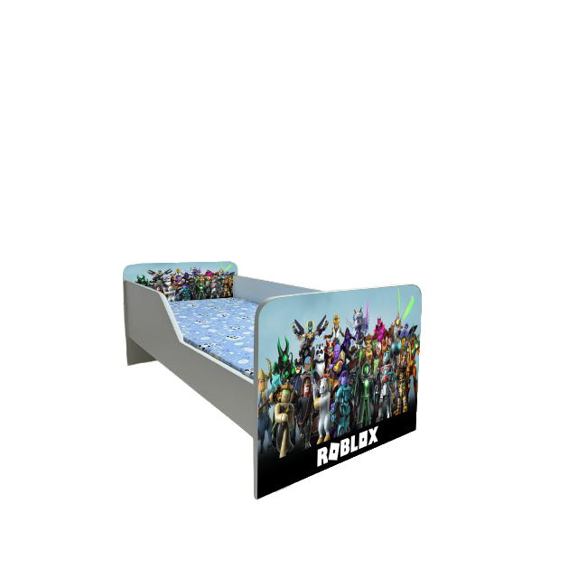 Pat baieti Roblox Gama Sleepy, cu Saltea SafeNest 130x60 Cm, 2-6 Ani  Ptv7869