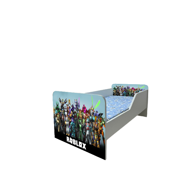 Pat baieti Roblox Gama Sleepy, cu Saltea SafeNest 140x70 Cm, 2-8 Ani  Ptv7878