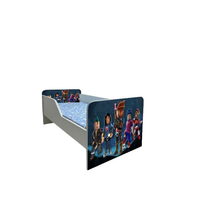 Pat baieti Roblox 2 Gama Sleepy, cu Saltea SafeNest 180x80x8 Cm, 2-16 Ani Ptv7914