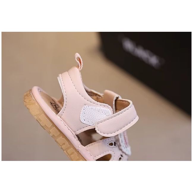 Sandalute roz pudra cu piuitoare - bunny mb2025su01-1-c