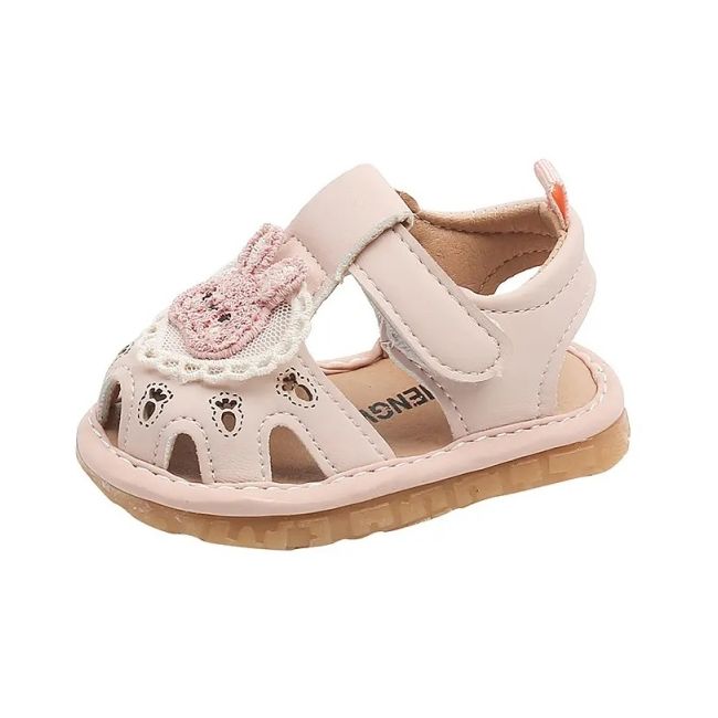 Sandalute roz pudra cu piuitoare - bunny mb2025su01-1-c