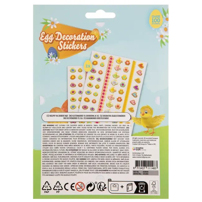 Set abtibilduri decorative oua paste - model 1