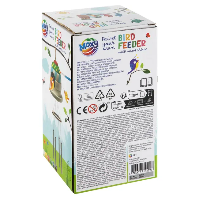 Set creativ - casuta pasarilor cu clopotel de vant