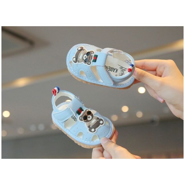 Sandalute bleu cu piuitoare - cool bear md2025su18-3-bo1