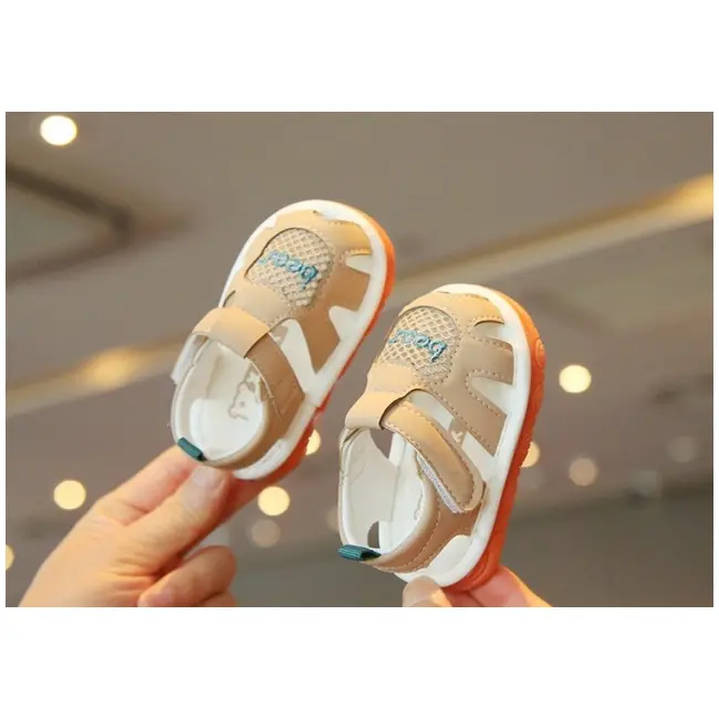 Sandalute crem cu piuitoare - bear md2025su17-1-sa42