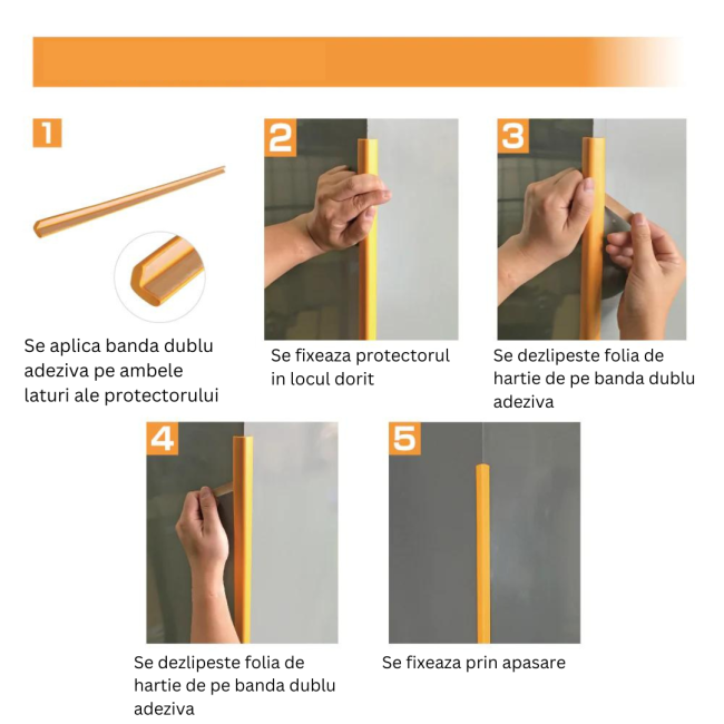 Banda Protectie Muchii Si Margini Set 2 buc 40cm Spuma Mov Pastel   Carboysafety CBKAP-05-SET