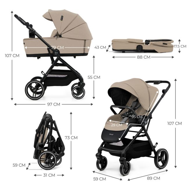 CARUCIOR KINDERKRAFT YOXI 3IN1 (MINK PRO) BEJ NISIP VIVKSYOXI00BEG3000