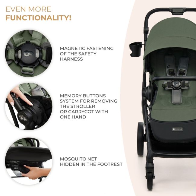CARUCIOR KINDERKRAFT YOXI 3IN1 (MINK PRO) MISTIC GREEN VIVKSYOXI00GRE3000