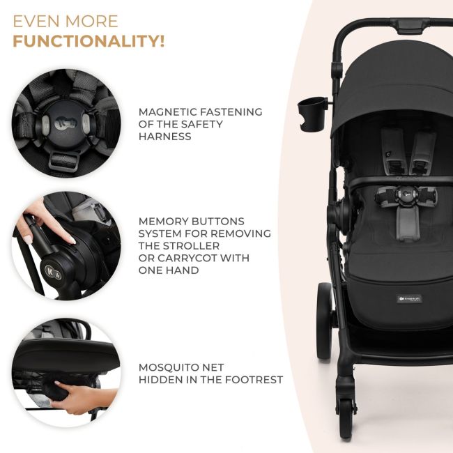 CARUCIOR KINDERKRAFT YOXI 3IN1 (MINK PRO) MOON GREY VIVKSYOXI00GRY3000