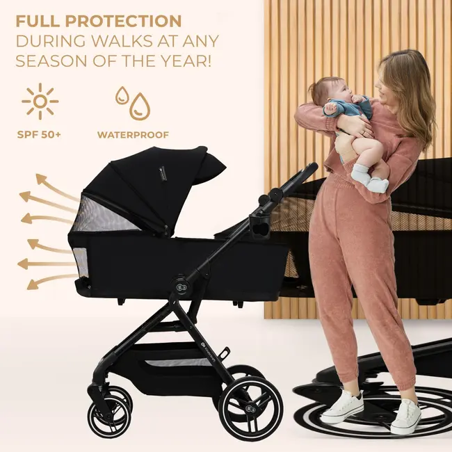 CARUCIOR KINDERKRAFT YOXI 3IN1 (MINK PRO) PURE BLACK VIVKSYOXI00BLK3000