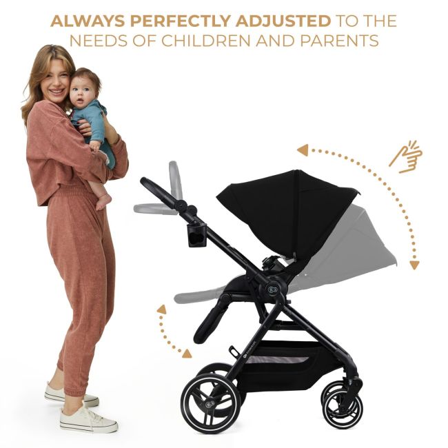 CARUCIOR KINDERKRAFT YOXI 3IN1 (MINK PRO) PURE BLACK VIVKSYOXI00BLK3000