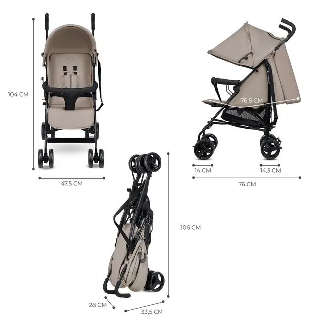 CARUCIOR SPORT KINDERKRAFT TIK, TIP UMBRELA,  STONE BEIGE VIVKSTIK000BEG0000