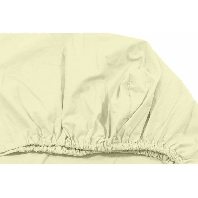 Cearceaf crem, cu elastic, din bumbac, 70x110 cm KDECE110C