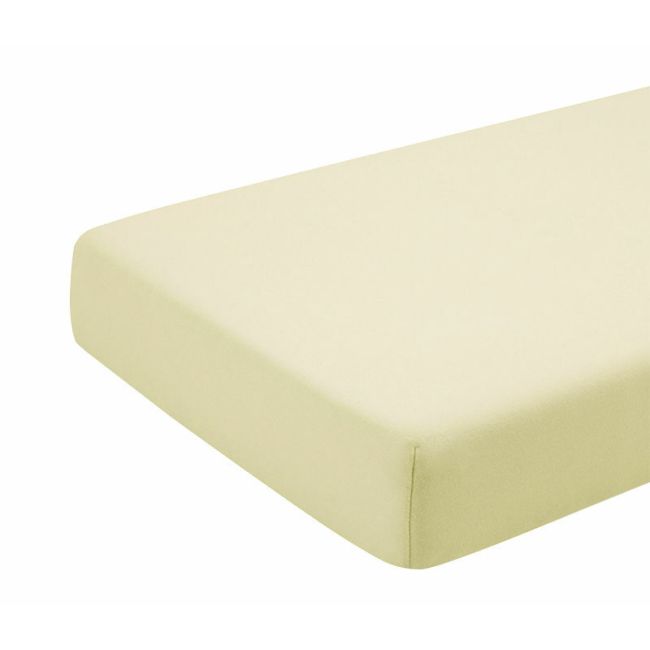Cearceaf crem, cu elastic, din bumbac, 80x160 cm KDECE80160C