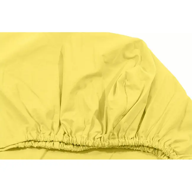 Cearceaf galben, cu elastic, din bumbac, 100x200 cm KDECE1002G