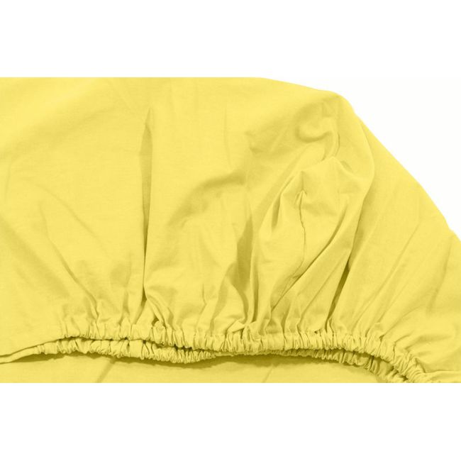 Cearceaf galben, cu elastic, din bumbac, 140x200 cm KDECE1402G