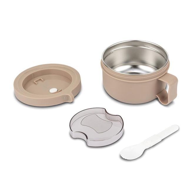 Recipient rotund pentru alimente din oțel inoxidabil "we care", bej, 850ml   smb10-262-032