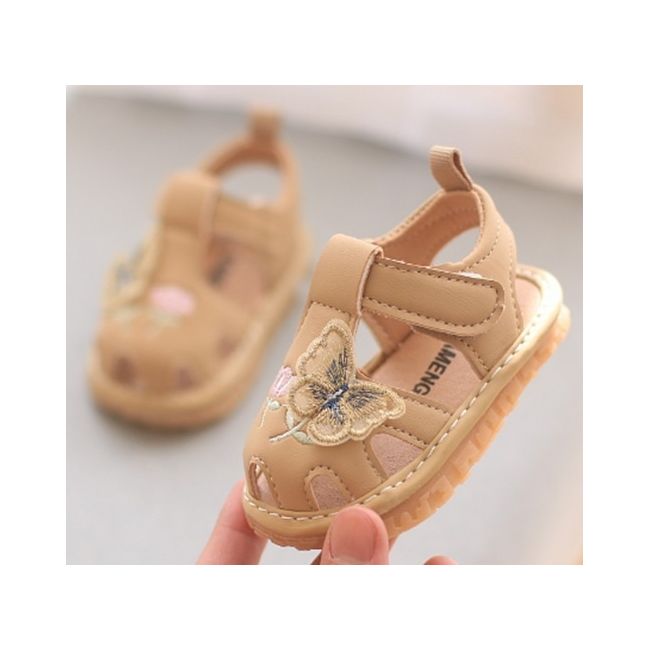 Sandalute crem cu piuitoare - fluturas md2025su12-1-sa47