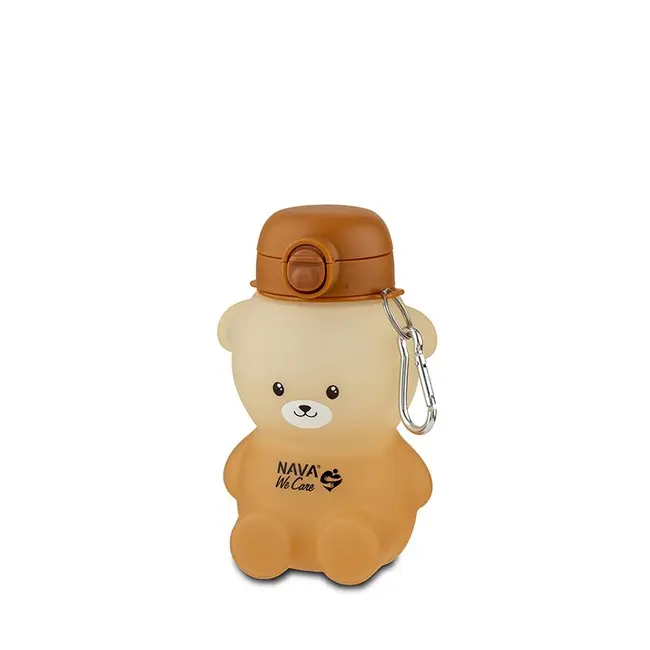 Sticla de apa din silicon, nava we care, 600 ml, ursulet smb10-006-020