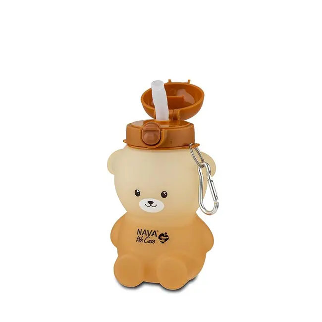 Sticla de apa din silicon, nava we care, 600 ml, ursulet smb10-006-020