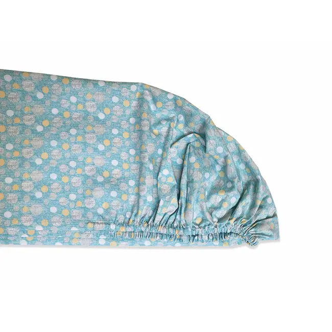Cearceaf Bubble Blue, cu elastic, din bumbac, 63x127 cm KDECE63127BBLU