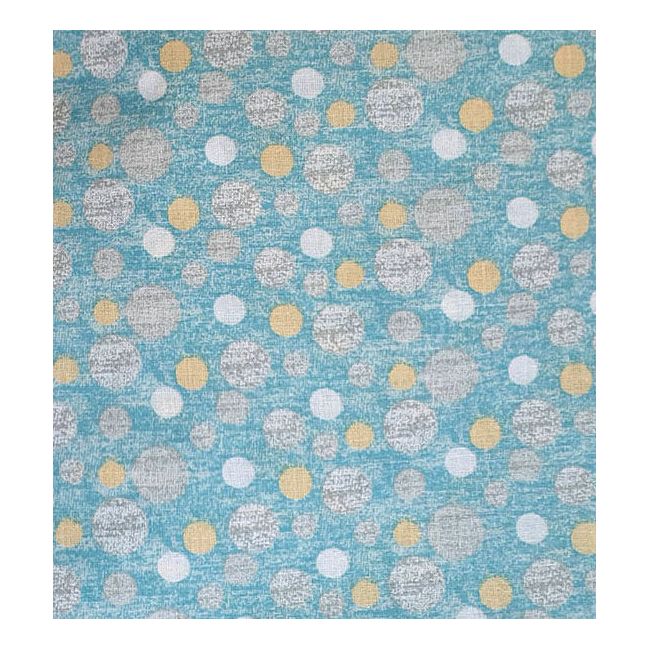 Cearceaf Bubble Blue, cu elastic, din bumbac, 63x127 cm KDECE63127BBLU