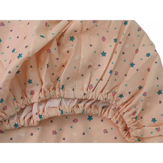 Cearceaf Lumea stelutelor colorate, cu elastic, din bumbac, 60x85 cm KDECE6085LSC