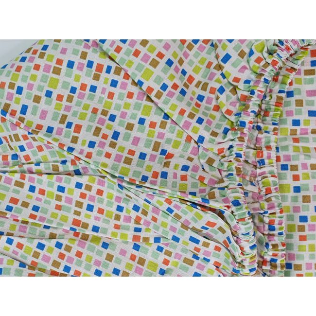 Cearceaf Mozaic, cu elastic, din bumbac, 70x140 cm KDECE140MZC