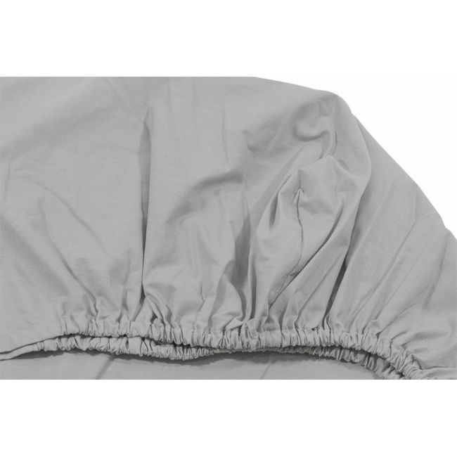 Cearceaf gri, cu elastic, din bumbac, 160x200 cm KDECE1602GRI