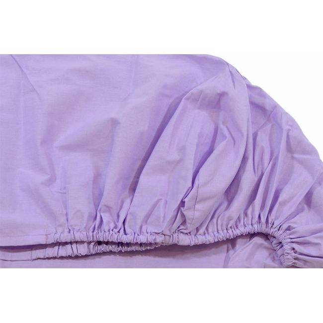 Cearceaf mov, cu elastic, din bumbac, 80x160 cm KDECE80160M