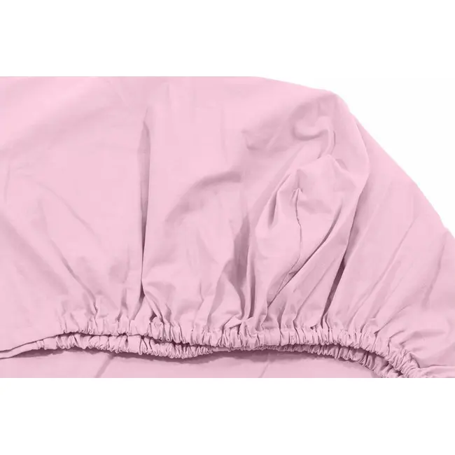 Cearceaf roz, cu elastic, din bumbac, 90x200 cm KDECE200R