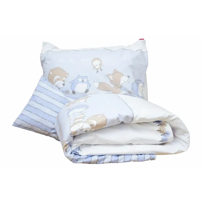 Lenjerie pat copii Odette Blue, din bumbac, 100x140 cm KDEHP100140HP4060ODTB