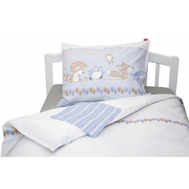 Lenjerie pat copii Odette Blue, din bumbac, 100x150 cm KDEHP100150HP4060ODTB