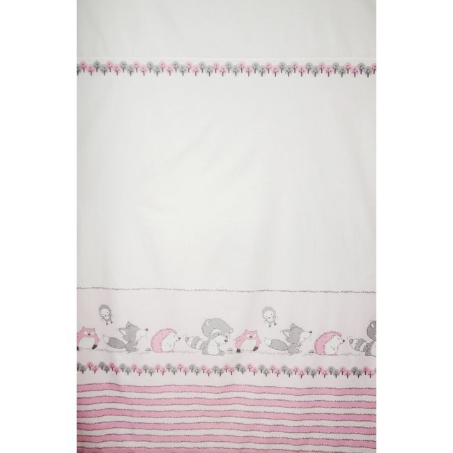 Lenjerie pat copii Odette Pink, din bumbac, 100x135 cm KDEHP100135HP4060ODTP