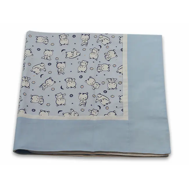 Paturica Baby Bear albastru, cu spate finet KDEPF80X80BBAB
