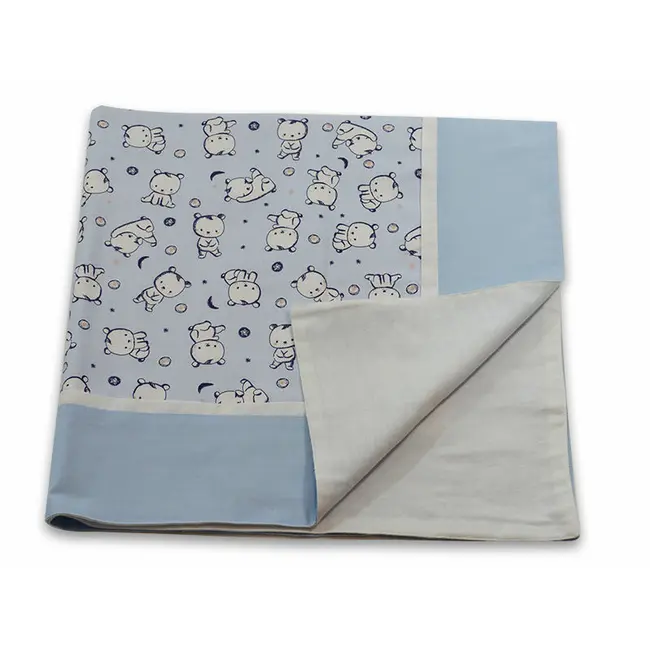 Paturica Baby Bear albastru, cu spate finet KDEPF80X80BBAB