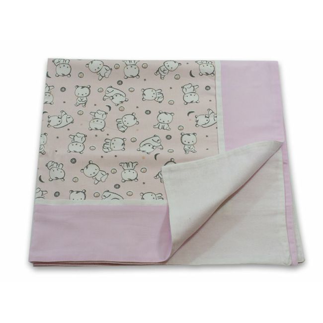 Paturica Baby Bear roz, cu spate finet KDEPF80X80BBR