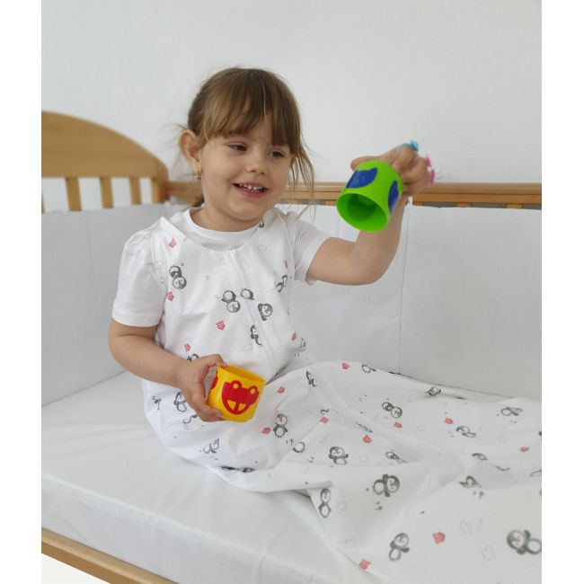 Sac de dormit copii, Pingu, din bumbac, 85 cm, 0.5 tog KDEV8505PING