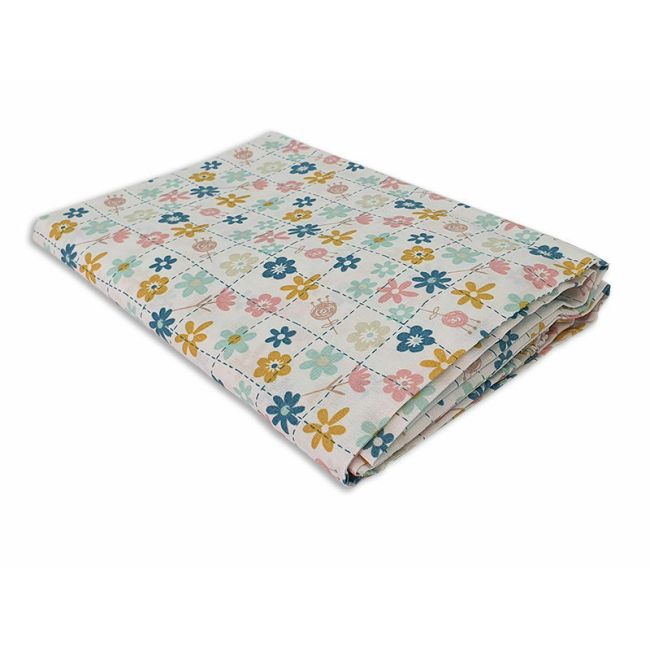 Set cearceafuri Floricele jucause, cu elastic din bumbac, 60x85 cm KDECE26085FJ