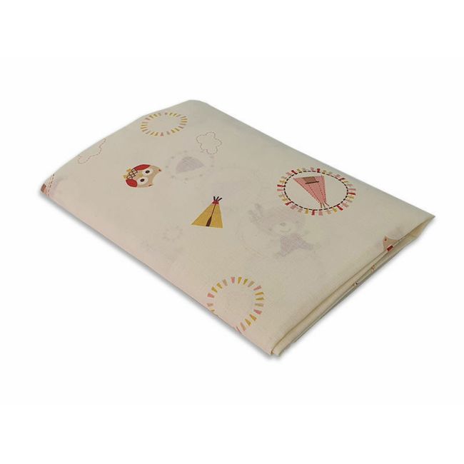 Set cearceafuri Mici indieni, cu elastic din bumbac, 63x127 cm KDECE263127MI